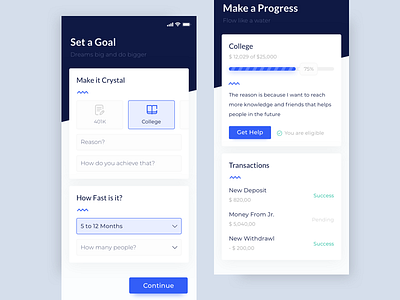 Moneytarget App app game illustration ios mobile ui ui design ux wireframe