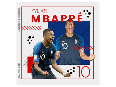 Kylian Mbappe design football graphism illustration illustrator photoshop soccer sport