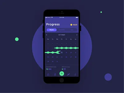Snake List Progress app calendar dark design flat gamification interface iphone mobile mobiledesign mytasks progress progress bar screen snake tasks ui userexperience userinterface ux