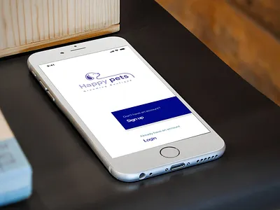 Happy Pets adobe illustrator cc adobe photoshop cc adobe xd home screen logo petshop uiux user interface