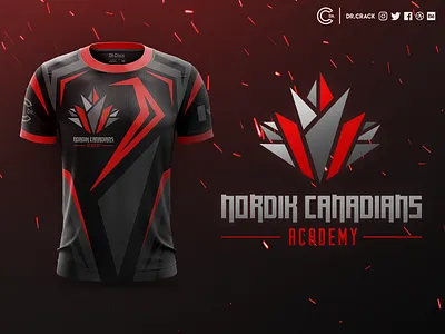 Nordik Canadians Academy Jersey brand esport esports gaming jersey logo uni uniform uniforms