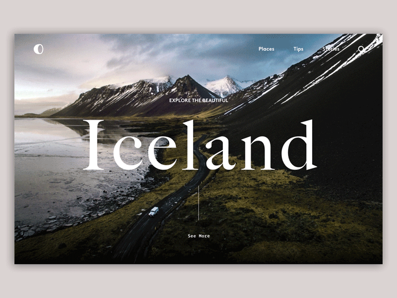 Daily UI 03 daily 100 challenge dailyui iceland travel ui uidesign