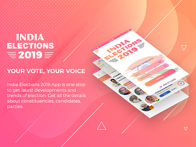 India Election 2019 2019 app app design election flat design india election 2019 ios design landing page political political campaign politician ui uiux web web design website