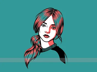 The Beautiful Girl illustration art portrait portrait design vector art vector artwork
