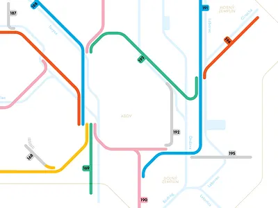 Railways design diagram illustration map modernism modernist railway subway vector vignelli