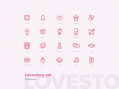 Valentine’s Day icon set icon line love valentines day wedding