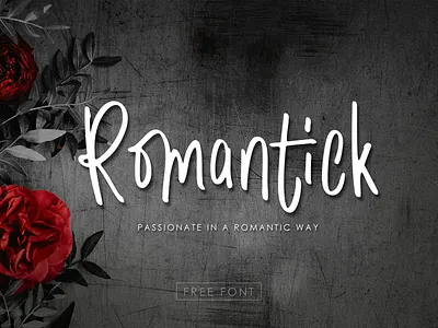 Romantick Font font font design free font handwriten handwriting font typography