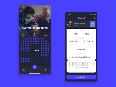 Cinema iMAX app app app apps application app design application cinema color design dribbble dribbble best shot film ios minimal movie place ticket app tickets ui ux