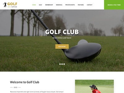 Golf Course Website Template design web design website wordpress wordpress blog wordpress development wordpress templates wordpress theme