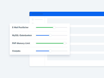 Domain Settings backend blue browser cms graphic green illustration landingpage slider ui ux webdesign website