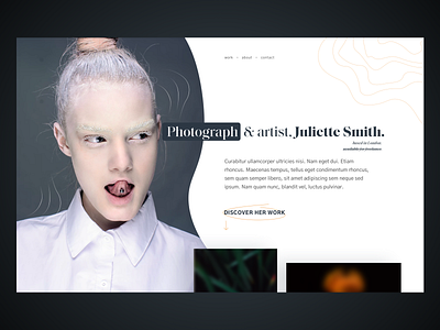 Photograph Website - Concept 🍉 concept homepage landing photograph photography