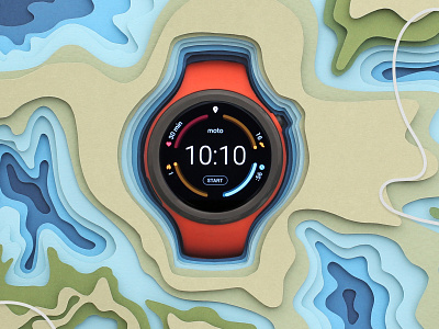 Verizon - Moto 360 adveristing design illustration paper art paper craft paper cut verizon watch