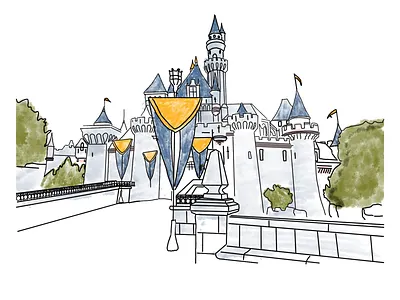 Disneyland illustration procreate