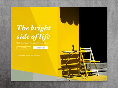 Pop-Up 016 adobexd daily 016 dailyui dailyui016 email overlay photoshop pop up pop up popup subscribe xd yellow