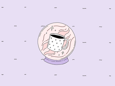 The Future coffee illustration magic purple