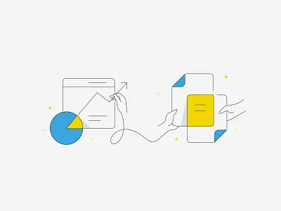 Collaboration hands illustration website work