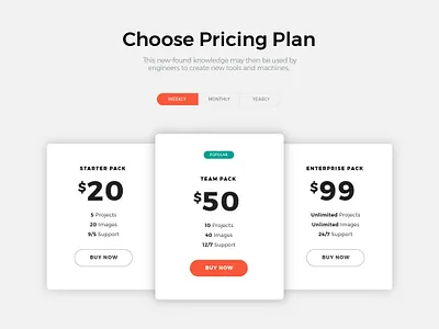 Pricing Plans clean creative design modern pricing pricing page pricing plans pricing table ui user interface ux vector web