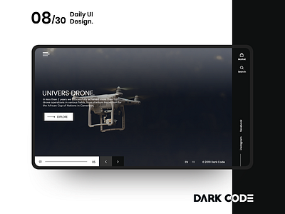 Dark Code Daily UI 30 - Day 08 app app design apps design dailyui dark code design design concept dribbble drone enterprise interface interface design ui uiux design ux ux designer ux ui design web website