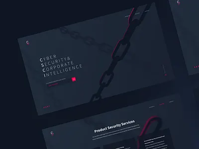 Cyber Security Website design ui web website