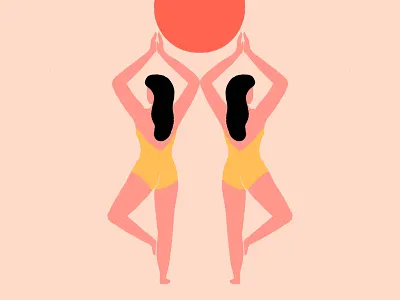 Twins2 girl illustration procreate twins