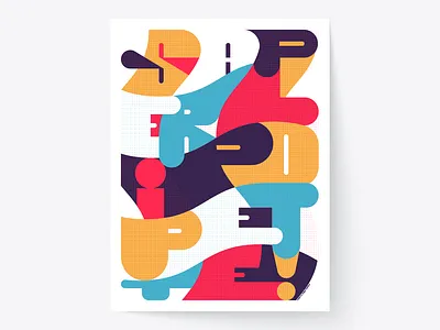 Saperlipopette coclorful composition font design french geometric graphic design graphic artist illustration illustrator lettering artist poster collection poster design print screenprint typo typographie typography vector
