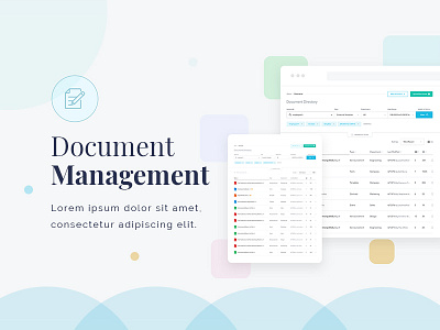 Document Management Dashboard branding chart designer illustration logo vector