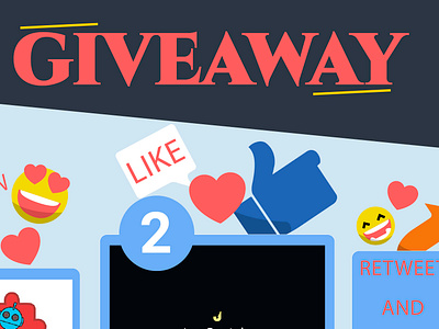 Giveaway Designs animation app branding design illustration lettering logo minimal typography vector