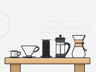 Homebrewer's Workhorse aeropress art behance cafe chemex coffee dribbble dribbblers flat design flat design flatart french press hariov60 illustration illustrator kopi manual brew photoshop pinterset vietnam drip