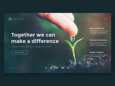 Earthlife concept ui ux web