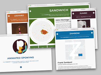Animated Eponyms Website Screenshots alphabet responsive responsive layout screenshots web web design website
