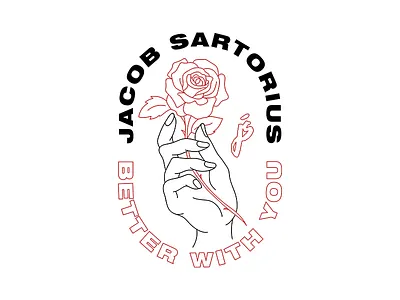 Jacob Sartorius apparel apparel design band band merch clothing design illustration influencer jacob sartorius merch rose shirt social media tee valentines day vector youtuber