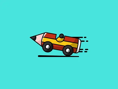 Pencil Car design branding car colorful design creative design creative design design design art fresh colors fresh design graphic design handle illustration illustrator logo logo art logodesign minimalist pencil unique design vector