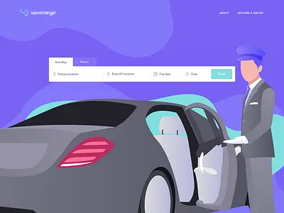 Hero Illustration driver hero illustration ui ux