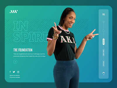 A'ja Wilson Website: Inspire Landing aja wilson basketball desktop homepage photography ui ui design ux web web design website wnba