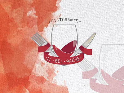 Wine n’ restaurant’s logo graphic design