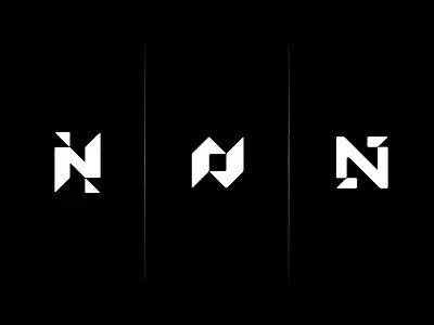 Ns abstract angles branding geometric identity logo monogram n