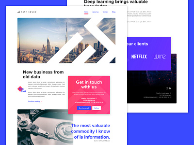 Math Squad site ai bigdata blog bold data landing page landingpage lp squad webdesign