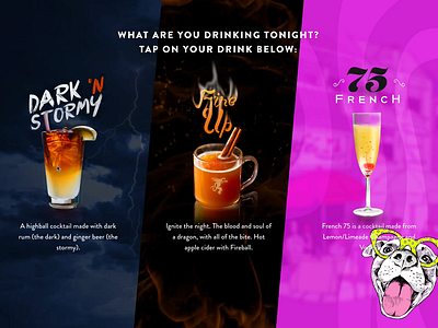 Drink Touch Screen App
