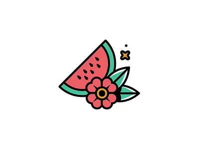 Melon tat fruit illustration line melon vector