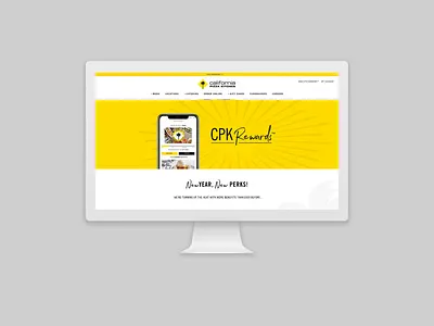 California Pizza Kitchen Rewards Site app branding graphic design web webdesign website
