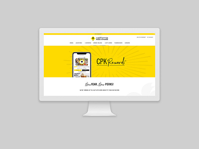 California Pizza Kitchen Rewards Site app branding graphic design web webdesign website