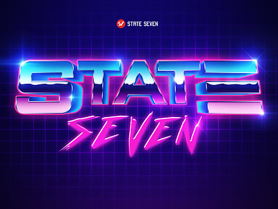 Retro 80s State7 80s chrome cyber punk neon retro future retrowave state7 synthwave