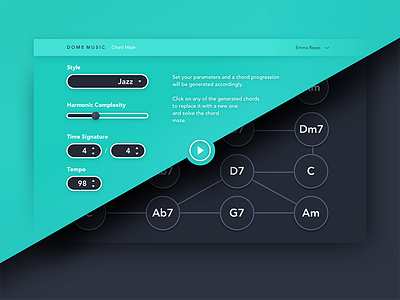 Chord Maze chords music app uidesign