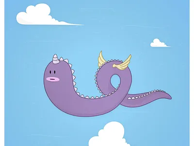 Monster in the sky... amonsterchild illustration monster forest monsters vector whimsical