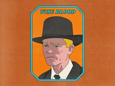 Wise Blood design editorial editorial illustration halftone illustration movies pop art texture typography
