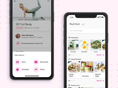 #2 The "White" Mode fitness fitness app flat ios mobile app nutrition ui ux