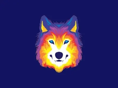 Serigala // Wolf animal art artwork design face head illustration mascot vector wild wildlife wolf wolve