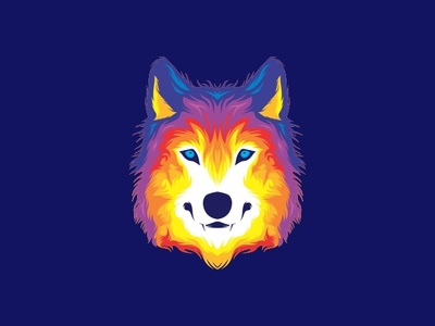 Serigala // Wolf animal art artwork design face head illustration mascot vector wild wildlife wolf wolve