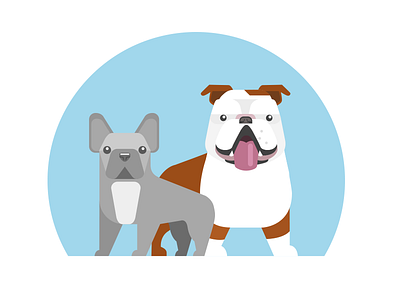 Bowser and Brixton design flat illustration vector