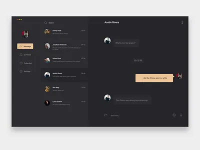 Chat interface desing display interace ui ux